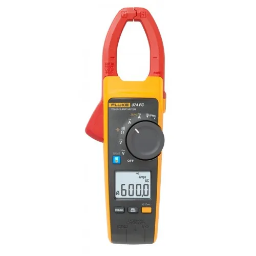 Fluke 374 FC True RMS AC/DC Clamp Meter, 600 A, 1000 V